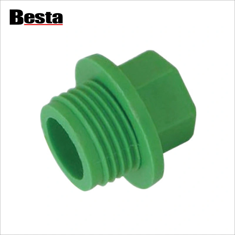 PPR Plastic Fitting Thread Plug - бұрандалы тығындарды енгізу